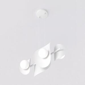 Závěsné svítidlo ELEMENTI 4 – celobílé, sklo, 4× G9, šířka 54 cm