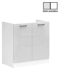 Junona Line Tafla skříňka BBL DK2D/80/82, bílá/bílá/světle šedý lesk