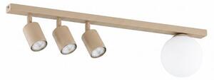 Stropní svítidlo BASTER 4 – moka, opálové sklo, 4× GU10/E14, šířka 70 cm