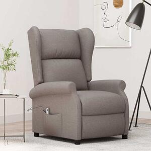 Elektrické polohovací křeslo ušák taupe textil 3098327