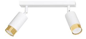 Stropní svítidlo HIRO 2 – bílé / zlaté, 2× GU10, šířka 45 cm