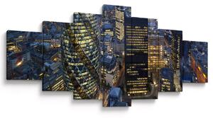 Obraz - Večerní panorama Londýna (210x100 cm)