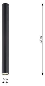 Stropní svítidlo TECNO 1XL – černé, 1× GU10, šířka 6 cm