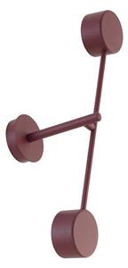 Nástěnné svítidlo NATSU K2 – vínové, 2× GX53, šířka 46 cm