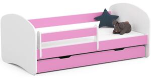 Ak furniture Dětská postel SMILE 160x80 cm růžová