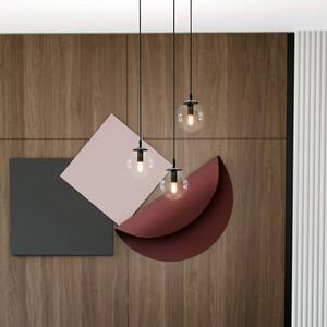 Závěsné svítidlo COSMO 3 PREM – černé, čiré sklo, 3× E14, šířka 40 cm