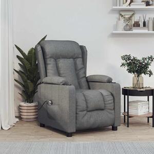 Elektrické polohovací křeslo tmavě šedé textil 3098778