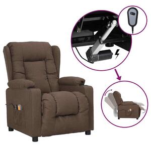 Elektrické masážní křeslo taupe textil 3098797
