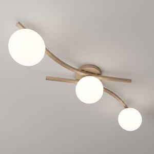 Stropní svítidlo OPUS 3 – moka, opálové sklo, 3× E14, šířka 85 cm