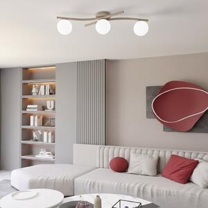 Stropní svítidlo OPUS 3 – moka, opálové sklo, 3× E14, šířka 85 cm