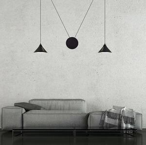 Závěsné svítidlo ABRAMO 2 – černé, 2× E27, šířka 400 cm