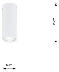 Stropní svítidlo TECNO 1S – bílé, 1× GU10, šířka 6 cm