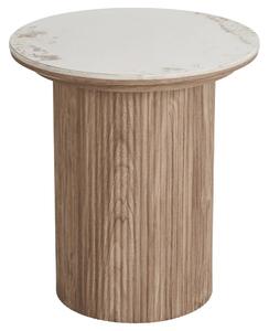 Nordic Living Bílý keramický odkládací stolek Athens 45 cm