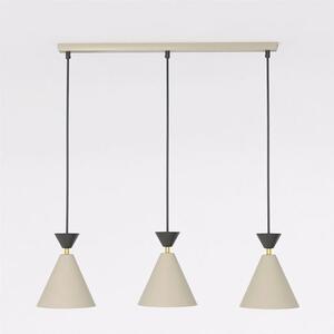 Závěsné svítidlo KLEVER 3 – moka / černé, 3× E14, šířka 71 cm