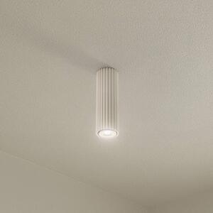 SOLLUX LIGHTING Stropní svítidlo Carbon, béžová barva, výška 20 cm, hliník, stmívatelný, Krémová / jantar, Obývací pokoj / jídelna, Hliník, Moderní