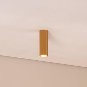 SOLLUX LIGHTING Stropní svítidlo Carbon, zlatá barva, výška 20 cm, hliník, stmívatelný, Mosaz / zlato, Obývací pokoj / jídelna, Hliník, Moderní