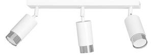 Stropní svítidlo HIRO 3 – bílé / chromové, 3× GU10, šířka 62 cm