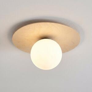 Stropní svítidlo KENZO 1B – hnědé, bílé sklo, 1× E14, šířka 40 cm