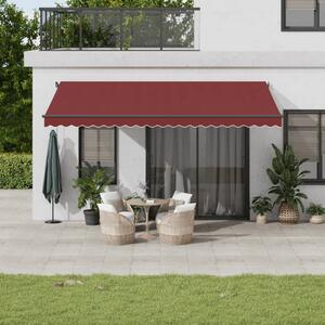 Stahovací markýza Vínová 500 × 350 cm Polyester 3215009