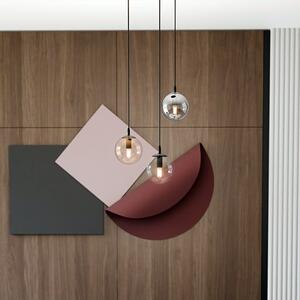Závěsné svítidlo COSMO 3 PREM – černé, čiré / grafitové / jantarové sklo, 3× E14