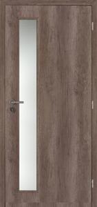 Interiérové dveře Doornite Vertika - CPL nebraska, sklo matné, pravé "60", zámek pro BB, DTD
