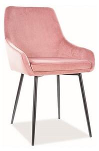 Jídelní židle Albi, růžová / černá