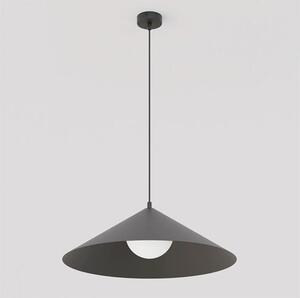 Závěsné svítidlo MONO 1L – černé, opálové sklo, 1× E14, šířka 50 cm