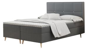 Čalouněná postel boxspring MOLIOSE + topper, 180x200, riviera 91