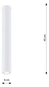 Stropní svítidlo TECNO 1L – bílé, 1× GU10, šířka 6 cm