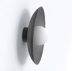Nástěnné svítidlo VIBEZ K1 – černé, bílé sklo, 1× G9, šířka 30 cm