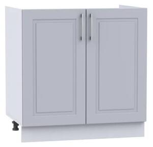 Kuchyňská skříňka dřezová NATALIA D80 ZL, 80x82x44,6, popel/světle šedá