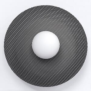 Nástěnné svítidlo VIBEZ K1 – černé, bílé sklo, 1× G9, šířka 30 cm