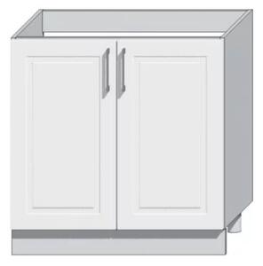 Kuchyňská skříňka dolní dvoudveřová OREIRO D80, 80x82x44,6, popel/bílá lesk