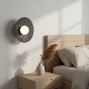 Nástěnné svítidlo VIBEZ K1 – černé, bílé sklo, 1× G9, šířka 30 cm