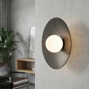 Nástěnné svítidlo VIBEZ K1 – černé, bílé sklo, 1× G9, šířka 30 cm