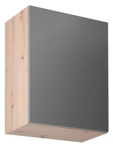 Kuchyňská skříňka horní úzká LANGEN G60P, 60x72x32, dub artisan/šedá, pravá