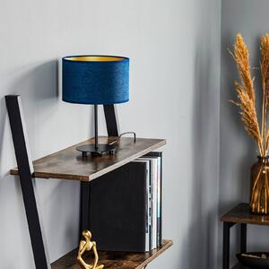 Stolní lampa Golden Roller modrá/zlatá výška 30cm