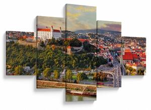Obraz - Panorama Bratislavy, Slovensko (125x70 cm)