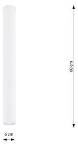 Stropní svítidlo TECNO 1XL – bílé, 1× GU10, šířka 6 cm