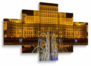 Obraz - Palác parlamentu, Bukurešť Rumunsko (125x70 cm)