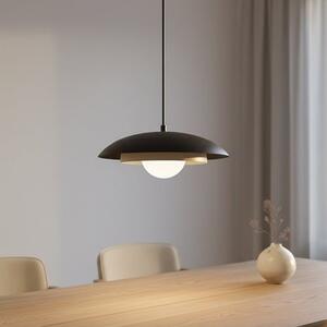 Závěsné svítidlo SKIN 1 – černé / moka, bílé sklo, 1× G9, šířka 30 cm