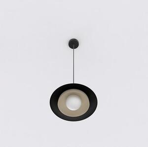 Závěsné svítidlo SKIN 1 – černé / moka, bílé sklo, 1× G9, šířka 30 cm