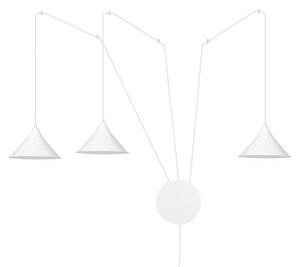 Závěsné svítidlo ABRAMO 3 – bílé, 3× E27, šířka 400 cm