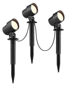 Brilliant - SADA 3x LED Venkovní lampa KAMARA LED/8,5W/230V IP44 černá