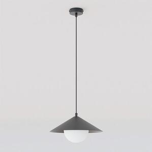 Závěsné svítidlo MONO 1S – černé, opálové sklo, 1× E14, šířka 30 cm