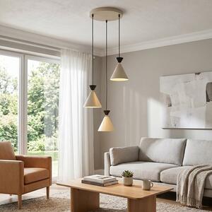 Závěsné svítidlo KLEVER 3 PREM – moka / černé, 3× E14, šířka 40 cm