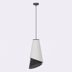 Závěsné svítidlo MODA 1 – černé / šedé, textilní stínidlo, 1× E27, šířka 20 cm