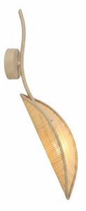 Nástěnné svítidlo LOTUS K1 – béžové, ratanové textilní stínidlo, 1× E14, šířka 12 cm