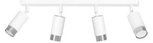 Stropní svítidlo HIRO 4 – bílé / chromové, 4× GU10, šířka 78 cm