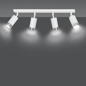 Stropní svítidlo HIRO 4 – bílé / chromové, 4× GU10, šířka 78 cm